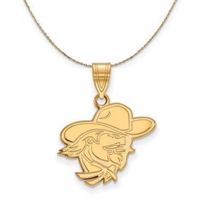 14k Yellow Gold Eastern Kentucky U Medium Necklace - 30 Inch